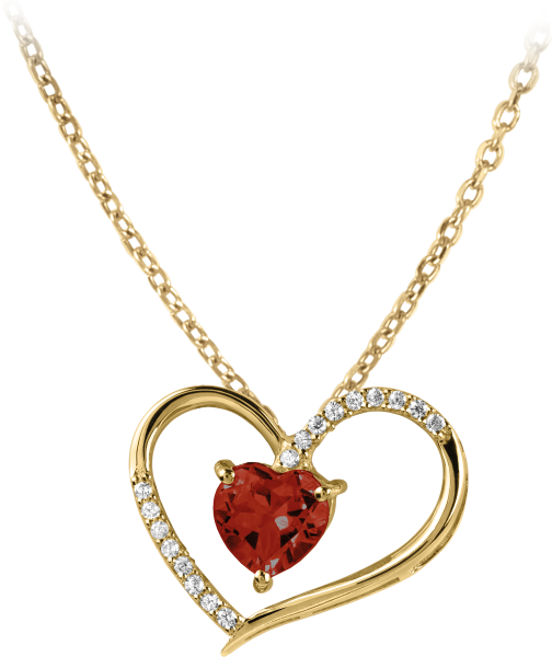 Jacques Lemans - Damen Halskette Collier Kette Sterlingsilber vergoldet mit Topaz SE-C118L